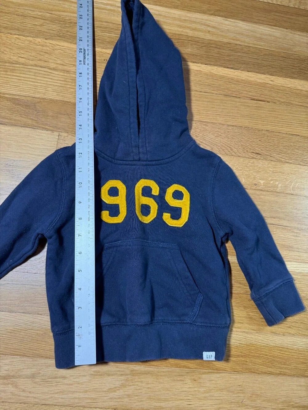 Baby Gap Navy and Yellow Classic Hoodie Pullover Size 18-24